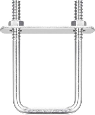 DTGN M6x40x60mm(ThreadxWxL) Square U Bolt - 1Pack - Good for Trailer Pipe Replacement Parts - 304 Stainless Steel U Shape Bolts in Kuwait