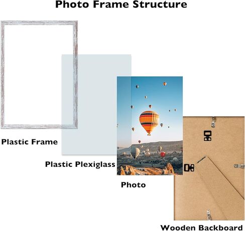 مجموعة إطارات صور مقاس 5 × 7 مكونة من 4 قطع للتعليق على الحائط أو سطح الطاولة - تثبيت على الحائط أفقيًا أو رأسيًا، إطار صور ملصق لمعرض الحائط مقاس 5 × 7 لصور 5 × 7، 4 حزم، أسود، أبيض، بني ريفي، أبيض ريفي in Kuwait