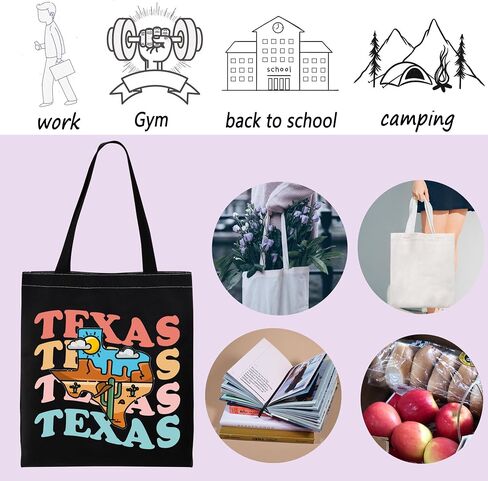 ENSIANTH Texas State Tote Bag Texas Cowboy Gift Lone Star State Vacation Gift Texas Shoulder Bag Texas Housewarming Gift in Saudi Arabia