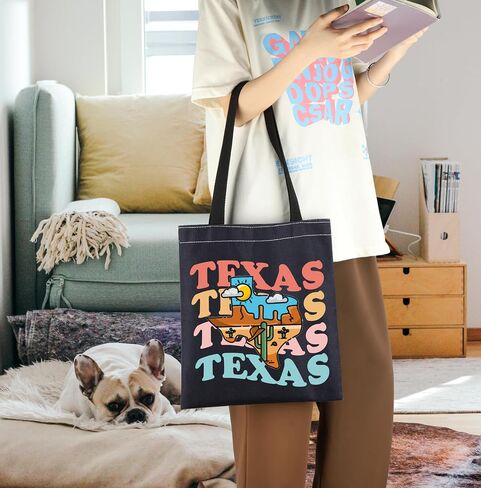 ENSIANTH Texas State Tote Bag Texas Cowboy Gift Lone Star State Vacation Gift Texas Shoulder Bag Texas Housewarming Gift in Saudi Arabia