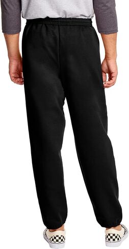 Hanes Men's EcoSmart Best Sweatpants, Athletic Lounge Pants with Cinched Cuffs, 1, Black/Light Steel-2 Pack in Saudi Arabia