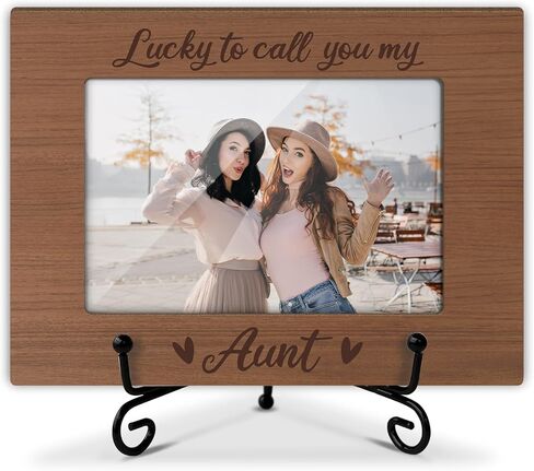 Aunt Picture Frame, Wooden Photo Frame with Stand, Birthday Gifts for Women Aunt Auntie Aunt To Be, Home Office Desk Decor Photo Frame Tabletop Display -xk32 in Saudi Arabia