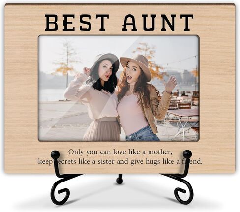 إطار صورة العمة، إطار صور خشبي مع حامل، هدايا عيد ميلاد للنساء العمة العمة العمة، ديكور مكتب المنزل إطار الصورة عرض الطاولة -xk32 in Kuwait