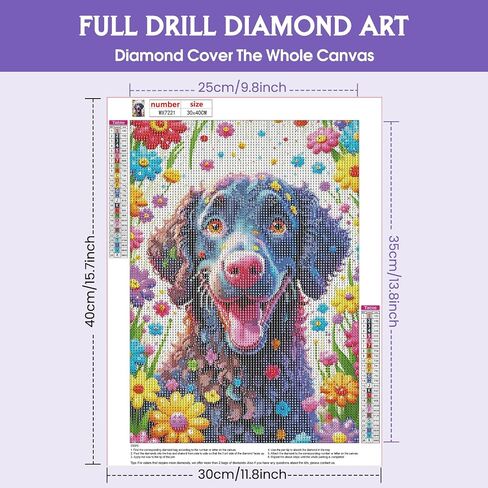 RICUVED Diamond Art, Flowers Diamond Art Kits for Adults, Fantasy Diamonds Gem Art 5D Full Round Drill Diamond Dots Painting Arts and Crafts Wall Decor 12x16Inch/30x40cm in Saudi Arabia