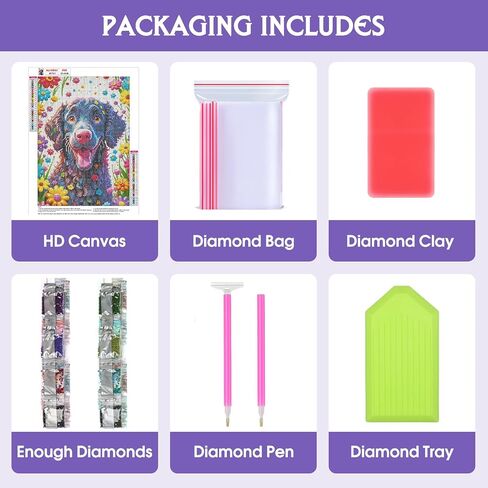 RICUVED Diamond Art, Flowers Diamond Art Kits for Adults, Fantasy Diamonds Gem Art 5D Full Round Drill Diamond Dots Painting Arts and Crafts Wall Decor 12x16Inch/30x40cm in Saudi Arabia