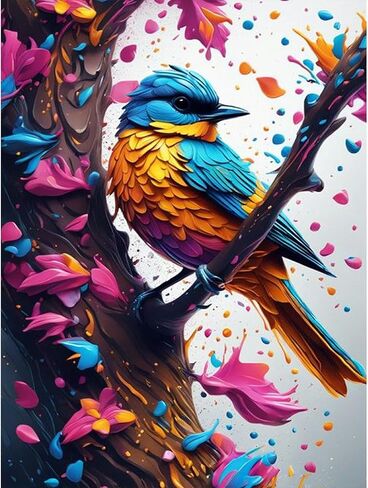 RICUVED Diamond Art, Flowers Diamond Art Kits for Adults, Fantasy Diamonds Gem Art 5D Full Round Drill Diamond Dots Painting Arts and Crafts Wall Decor 12x16Inch/30x40cm in Saudi Arabia
