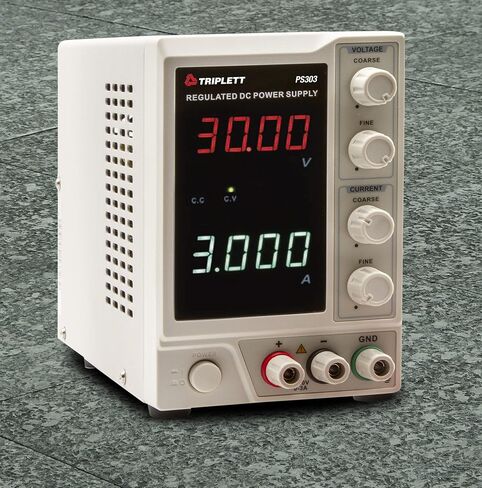 Triplett PS305 مصدر طاقة أحادي الإخراج 30 فولت/5 أمبير تيار مستمر مع شاشات LED مزدوجة مكونة من 4 أرقام in Saudi Arabia