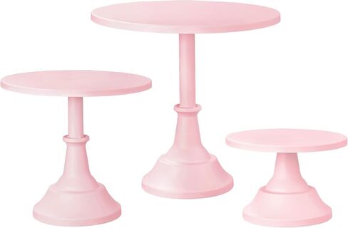 HBlife 3 Pcs Cake Stand, Gold Cake Stand Set Disc Diameter 8" 10" 12", Perfect Dessert Table Display Set, Cupcake&Cake Stands for Party, Wedding, Birthday, Baby Shower, Anniversary (Metal) in Saudi Arabia