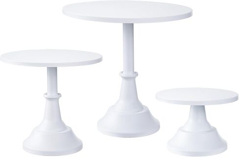 HBlife 3 Pcs Cake Stand, Gold Cake Stand Set Disc Diameter 8" 10" 12", Perfect Dessert Table Display Set, Cupcake&Cake Stands for Party, Wedding, Birthday, Baby Shower, Anniversary (Metal) in Saudi Arabia