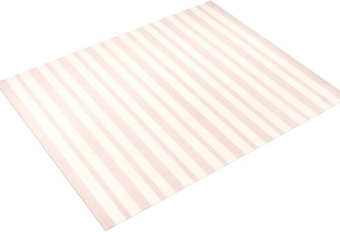 SAFAVIEH Kids Collection Area Rug - 8' x 10', Pink & Ivory, Handmade Stripe Wool, Ideal for High Traffic Areas in Living Room, Bedroom (SFK915P) in Saudi Arabia