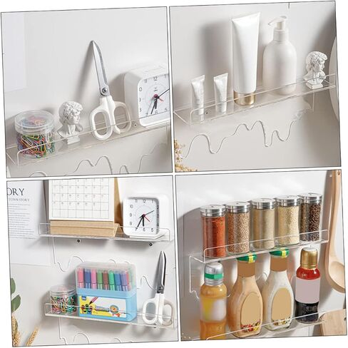 Kids Room Decor Room Decor Room Decor 4 Pcs Cosmetic Rack Transparent Acrylic Hanger Shelving Shelving Plastic Shelving in Kuwait