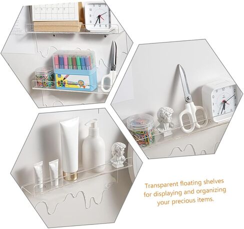 Kids Room Decor Room Decor Room Decor 4 Pcs Cosmetic Rack Transparent Acrylic Hanger Shelving Shelving Plastic Shelving in Kuwait