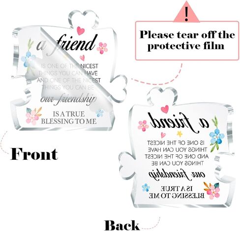 Friendship Gifts for Women,Gifts for Best Friend,Friendship Gifts,A Friend Is One Of The Nicest Things Sign Acrylic Puzzle Plaque Gifts for Women Girls Best Friend Bestie A663 in Saudi Arabia