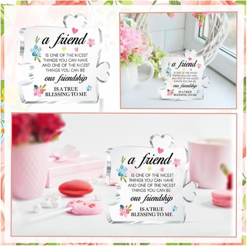 Friendship Gifts for Women,Gifts for Best Friend,Friendship Gifts,A Friend Is One Of The Nicest Things Sign Acrylic Puzzle Plaque Gifts for Women Girls Best Friend Bestie A663 in Saudi Arabia