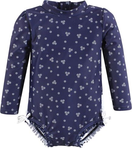 Hudson Baby Baby Girl's Toddler Swimsuit, Blue Medallion Flower, 9-12 Months in Saudi Arabia