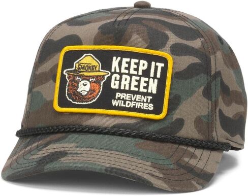 AMERICAN NEEDLE Smokey The Bear Patch Unisex Adjustable Snapback Baseball Hat in Saudi Arabia