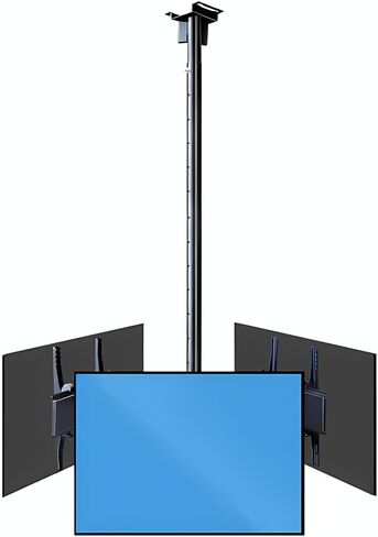 Four Sided Ceiling TV Mount Bracket, 32-50 Inch Full Motion - 4 Movement Flat/Curved Screen Bracket, Telescopic Height Adjustment in Saudi Arabia