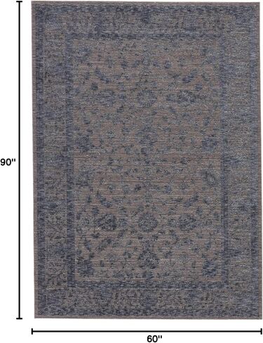 Natural Jute Cotton Area Rug, 4'x6' Feet, Handmade with Honeycomb Weave, Boho, High Traffic Durable, Ideal for Living Room, Bedroom and Kitchens - Pet and Kid Friendly in Saudi Arabia