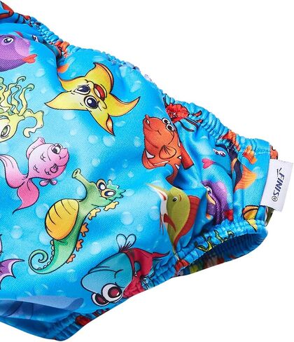 FINIS Swimming Diaper - Reusable Swim Diaper for Infants & Toddlers - Baby Swimming Essentials - UPF 50+ - Elastic Fit - Royal, 4T in Saudi Arabia