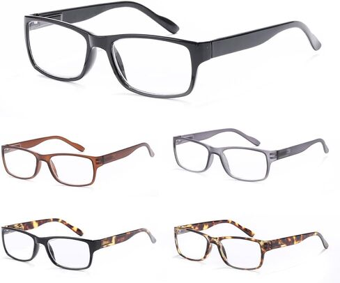 5 Pack Reading Glasses for Men Women Blue Light Blocking,Computer Readers Spring Hinge Anti Eyestrain Eyeglasses in Saudi Arabia