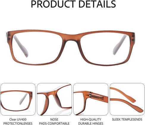 5 Pack Reading Glasses for Men Women Blue Light Blocking,Computer Readers Spring Hinge Anti Eyestrain Eyeglasses in Saudi Arabia