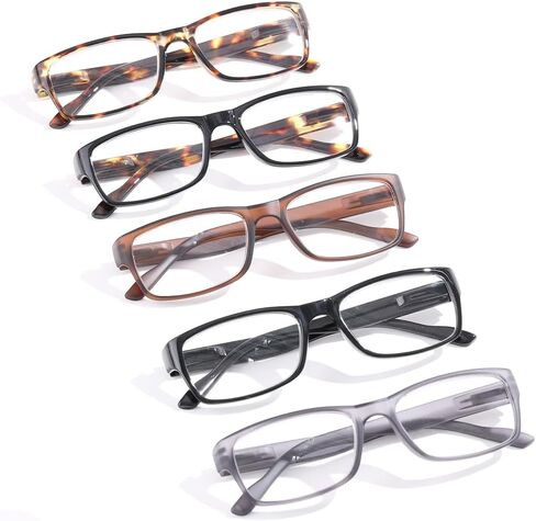 5 Pack Reading Glasses for Men Women Blue Light Blocking,Computer Readers Spring Hinge Anti Eyestrain Eyeglasses in Saudi Arabia