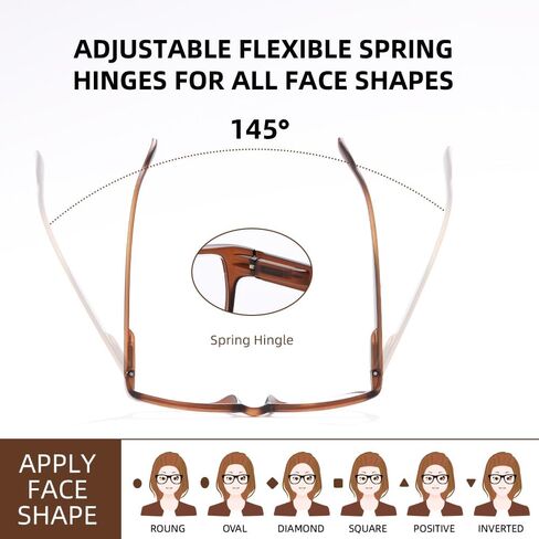 5 Pack Reading Glasses for Men Women Blue Light Blocking,Computer Readers Spring Hinge Anti Eyestrain Eyeglasses in Saudi Arabia