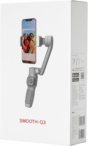 Zhiyun Smooth Q4 Gimbal Stabilizer for Smartphone,3-Axis Gimbal for iPhone Android Cellphone,Built-in Extension Rod,Portable and Foldable,Vlogging Stabilizer,YouTube in Saudi Arabia