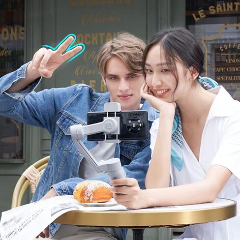 Zhiyun Smooth Q4 Gimbal Stabilizer for Smartphone,3-Axis Gimbal for iPhone Android Cellphone,Built-in Extension Rod,Portable and Foldable,Vlogging Stabilizer,YouTube in Saudi Arabia