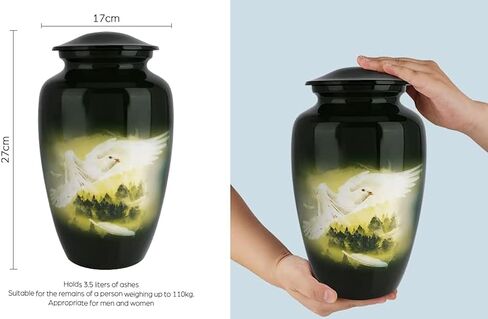 Adult Cremation Urns for Human Remain Ashes - Memorial Ashes Container for Funeral Remains of Men and Women - Urns and Keepsake in Kuwait