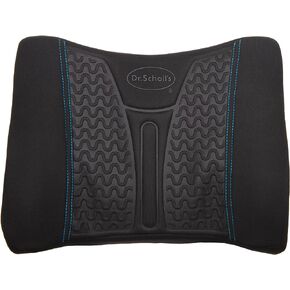 Dr. Scholl's UltraCool Gel-Infused Lumbar Cushion with Memory Foam for Enhanced Comfort - Ergonomic Posture Support for Back Stability, (Black)