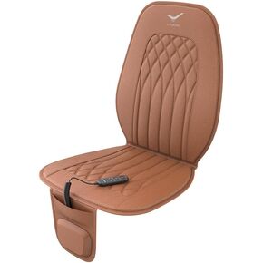 Laxon Air Massage Vehicle Seat | Car Seat Cover, Leather Cushions for Driving, Slim Comfy Design (Black)