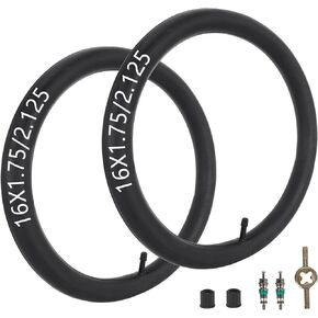 RUTU 16" x1.75/1.95/2.15 and 12" x1.75/2.15 Inner Tube Replacement for Gear Jogging Stroller Revolution SE/Pro/Flex/SU/Ironman Baby Jogger Summit X3 Schwinn JOYSTAR Graco Stroller
