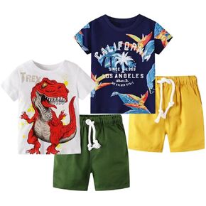 Toddler Boy Clothes Kids Summer Cotton Outfits Shirt Short Sets 2-7T