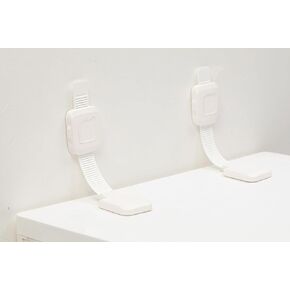 YEYA Upgraded No Drill Furniture Anchors for Baby Proofing, Anti-Tip Furniture Straps for Child Safety, 2 Pack