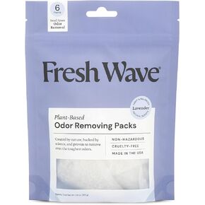 Fresh Wave Lemon Odor Eliminating & Deodorizing Packs | Bag of 6 | Safer Odor Relief for Small Spaces | Natural Plant-Based Odor Eliminator | Odor Absorbers for Home