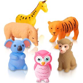 Mold Free Bath Toys for 6 12 18 Months, No Hole Animal Bathtub Toys for Infants Kids Toddlers 1-3, No Mold Baby Bath Toys, 6 PCS Easter Basket Stuffers Gifts