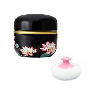 Body Powder Puff and Container for Dusting Powder, Women Powder Puff and Powder Case for Bath and Travel (Abstractionism)