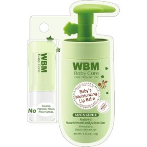 WBM Care Kids, Enrich with 100% Natural Ingredients, Provides Hydrating & Soothing Effect Organic Lip Balm, Pack of 6 (0.12 g Each)