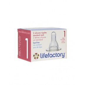 Lifefactory - Vented Silicone Nipples (Stage 1)