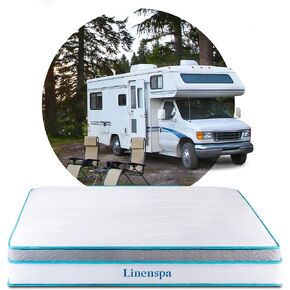 Linenspa 8 Inch Memory Foam and Spring Hybrid Mattress - Medium Firm Feel - Bed in a Box - Quality Comfort and Adaptive Support - Breathable - Cooling - Guest and Kids Bedroom - Twin Size
