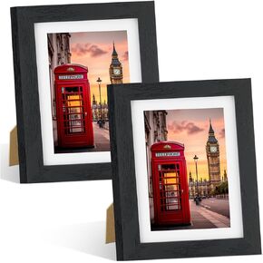 مجموعة إطارات صور Nacial 4x6 مكونة من 4، إطارات صور بيضاء ريفية مع زجاج مقسى، صور عرض 3.5 × 5 مع حصيرة أو 4 × 6 بدون حصيرة، إطار صورة أبيض للتركيب على الحائط والطاولة