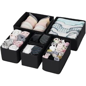 Drawer Organizer for Clothing (12-Pack, Beige) - Easy Organize Your Wardrobe Closet, Dresser, Makeup or Bathroom. Ideal for Sorting Underwear, Socks, Bras, Ties, and More.