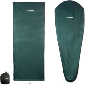 Outdoor Vitals Sleeping Bag Liner (Charcoal, Mummy/Micro Polyester)