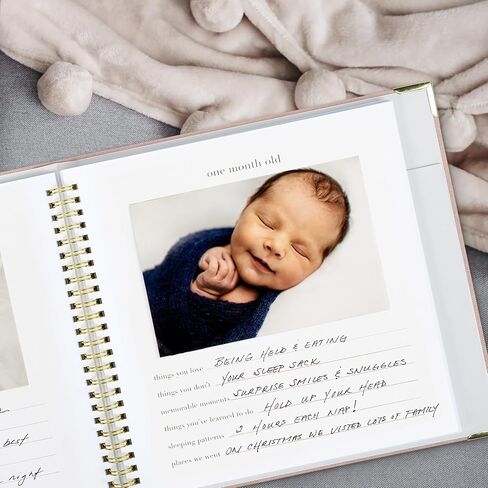 Keepsake Baby Memory Book for Boys and Girls – Timeless First 5 Year Baby Book – Gender Neutral Beige Baby Journal Scrapbook or Photo Album - A Milestone Book to Record Every Event from Birth to Age 5 in Saudi Arabia