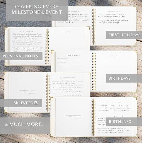 Keepsake Baby Memory Book for Boys and Girls – Timeless First 5 Year Baby Book – Gender Neutral Beige Baby Journal Scrapbook or Photo Album - A Milestone Book to Record Every Event from Birth to Age 5 in Saudi Arabia