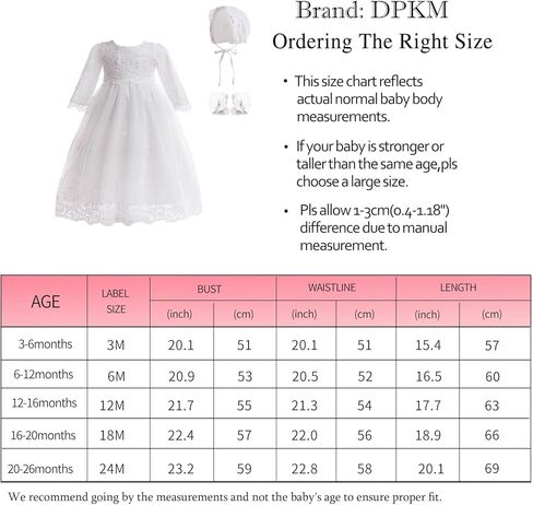 فستان تعميد أبيض للفتيات الصغيرات من الدانتيل لحفلات الزفاف الرسمية للأطفال الرضع in Kuwait