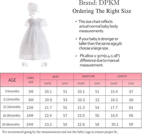 فستان تعميد أبيض للفتيات الصغيرات من الدانتيل لحفلات الزفاف الرسمية للأطفال الرضع in Kuwait