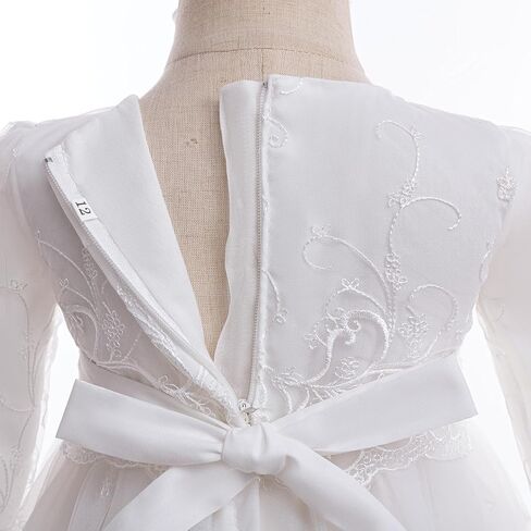 فستان تعميد أبيض للفتيات الصغيرات من الدانتيل لحفلات الزفاف الرسمية للأطفال الرضع in Kuwait