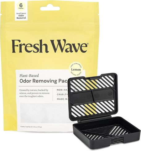 Fresh Wave Lavender Odor Eliminating & Deodorizing Packs | Bag of 6 & Fresh Pod Case | Safer Odor Relief for Small Spaces | Natural Plant-Based Odor Eliminator | Odor Absorbers for Home in Kuwait